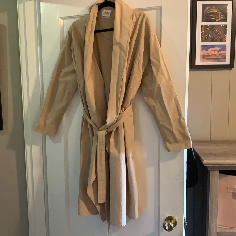 Tan trench coat